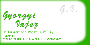 gyorgyi vajsz business card